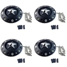 4 Xd Series Black Wheel Center Caps For 8l Xd775 Rockstar Xd775 Rockstar Dually