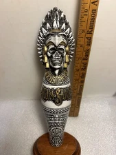 FIGUEROA MOUNTAIN AGUA SANTA SKELETON WARRIOR draft beer tap handle. CALIFORNIA
