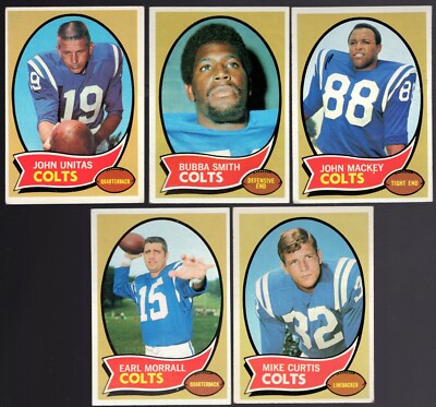 1970 Topps Team SET Lot of 10 Baltimore COLTS EX+ Bubba (RC) UNITAS MACKEY Earl