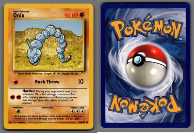 Pokemon Base Set Common Onix #56 Pokemon Base Set Common Onix #56