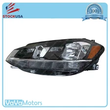 Fits 2018 2020 Volkswagen Golf & GTI Halogen Headlight Assembly Left Driver Side