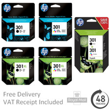Original HP 301 / 301XL Black & Colour Ink Cartridges - For HP Deskjet 3052