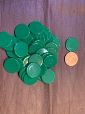 Colored Bingo Chips, Bag of 50, Tokens, Life Counters CCG Games - Opaque Green