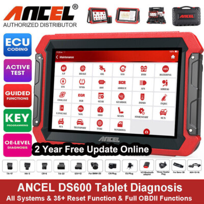 ANCEL DS600 Bidirectional OBD2 Scanner Online Coding ECU Coding Diagnostics Tool