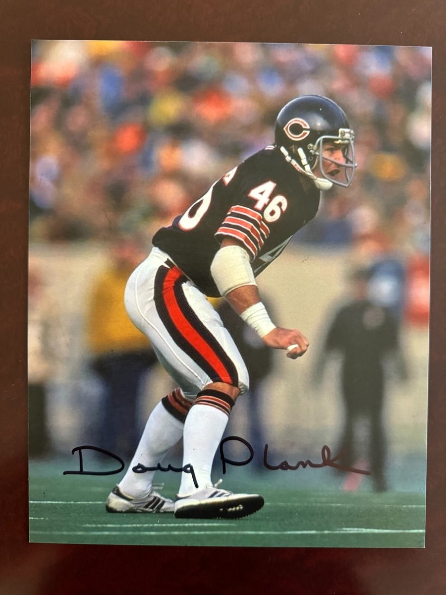 Doug Plank signed CHICAGO BEARS X 10 photo 