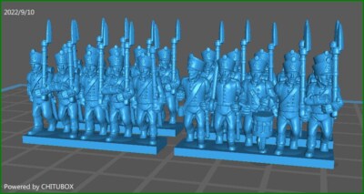 Swedish btg - 4 Strips - Small 15mm Epic scale