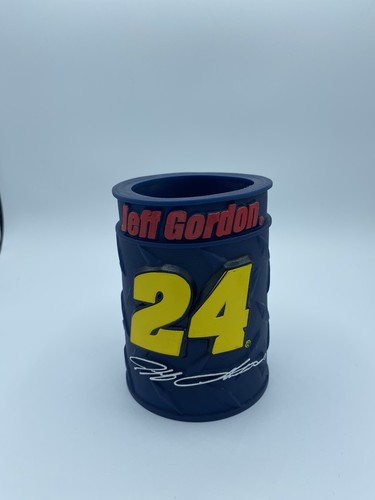 VINTAGE JEFF GORGON BEER KOOZIE CAN COOLER HUGGER NASCAR 3D RUBBER EMBOSSED - Picture 4 of 5