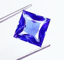 Pierre précieuse en vrac saphir bleu véritable certifiée 8-10 cts coupe fanta...