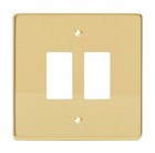 Varilight XDVPG2 PowerGrid Polished Brass 2 Gang Grid Plate (Single Plate)