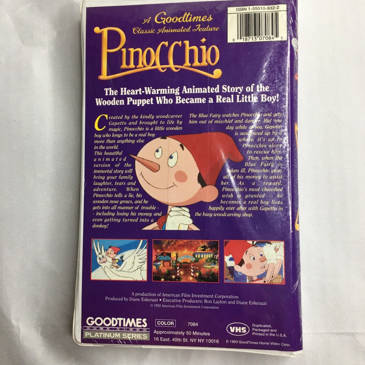 New Sealed Goodtimes Platinum Series “Pinocchio” VHS. | eBay