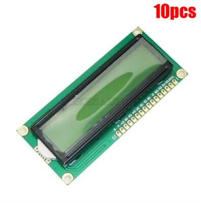 10Pcs Lcm Yellow Backlight 1602 16X2 HD44780 Character Lcd Display Module New ei