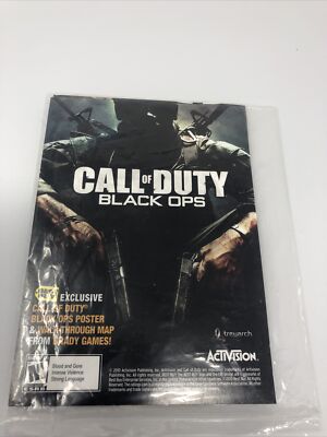 Call Of Duty COD Black Ops 1 Best Buy Pre Order Poster & Walkthrough Map SEALED