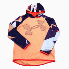 Under Armour Hoodie Girls XL Orange Purple Sweatshirt Sweater Youth Performance