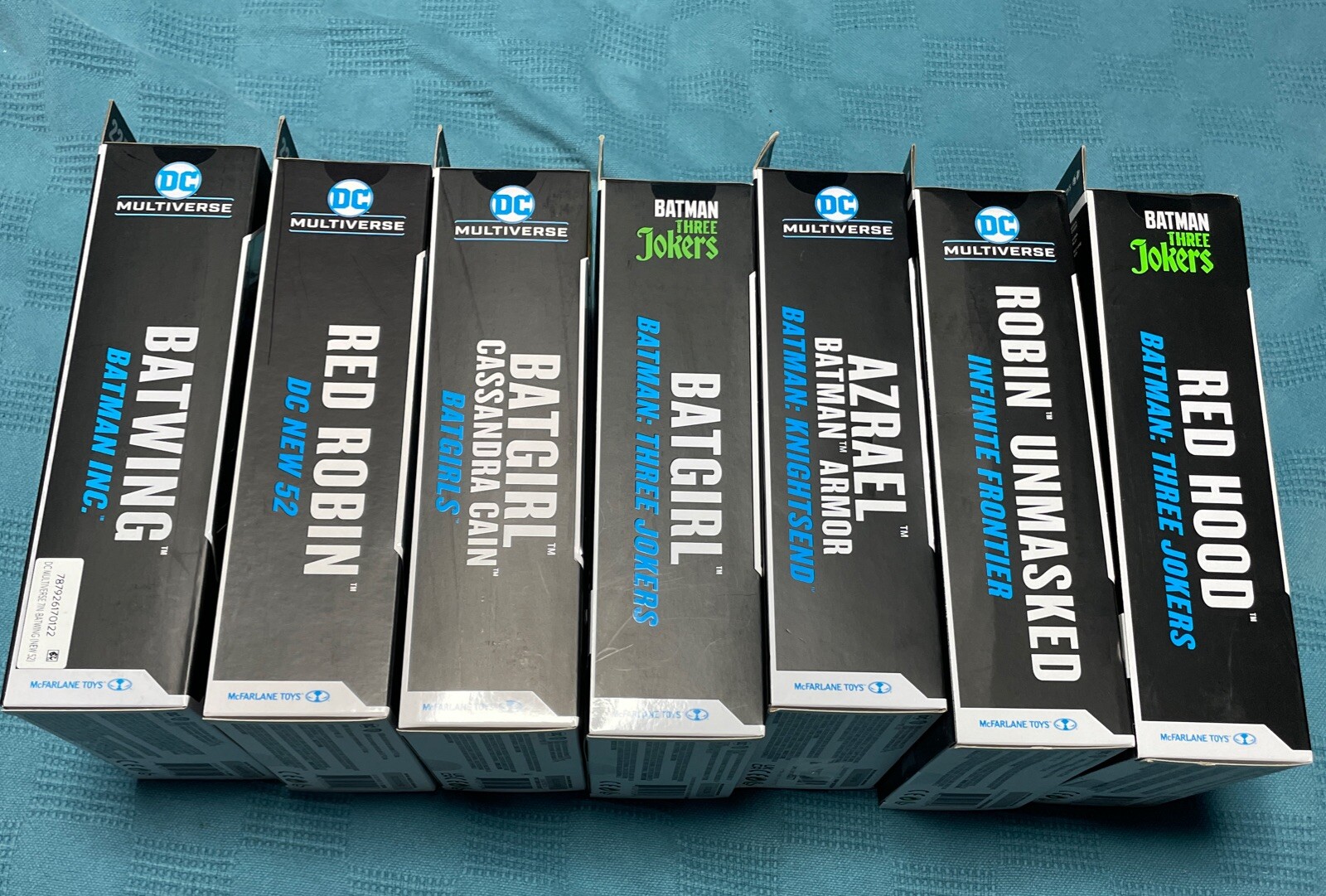 McFarlane DC Batfamily Action Figure Set Includes Red Hood, Robin, Batgirl, Red Robin, Azrael, Batwing, and Cain