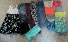 GIRLS SIZE 12SUMMER/SPRING HUGE CLOTHING LOT 20, JUSTICE, MUDD AND MORE