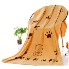 Dog microfiber quick dry dog towel orange