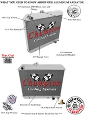 3 Row Discount Champion Radiator for 1964 1965 Pontiac Tempest V8 Engine #CC1678