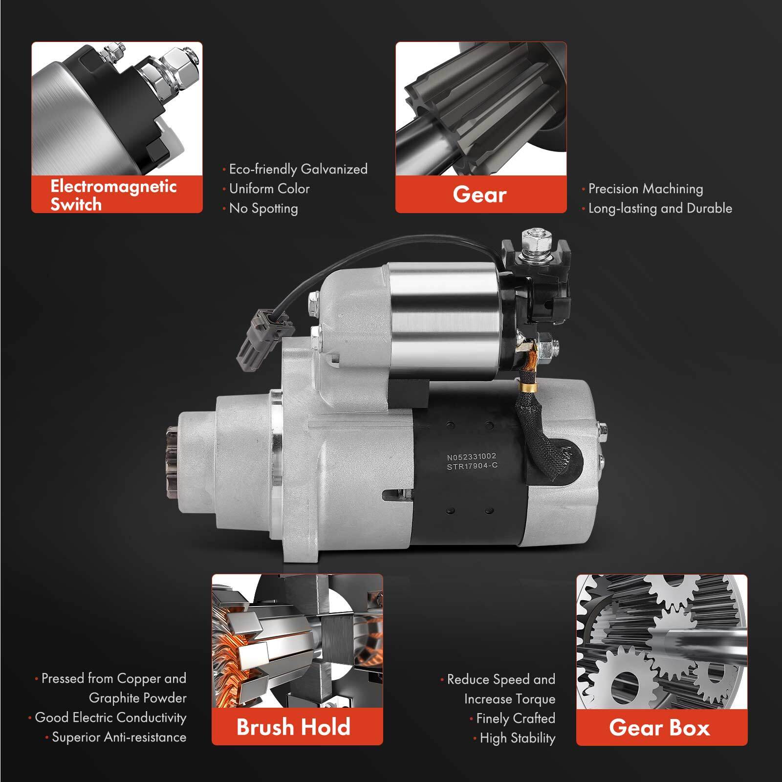 Starter Motor for INFINITI FX35 2003-2008 G35 M35 Nissan 350Z 3.5L 1.4KW/12V RWD