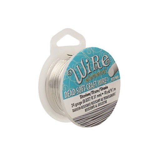 Titanium Color Wire Beadsmith 24 gauge 10yd 41813 Round Jewelry Crafts Wrapping - 第 1/3 張圖片