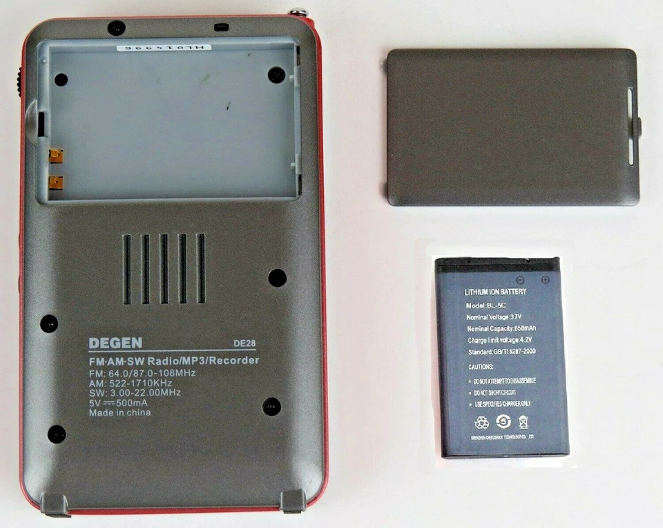 DEGEN DE28 Recargable AM FM Radio de Onda Corta Grabadora de Voz Reproductor de MP3 Foto 3 de 4