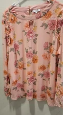 Poppi beautiful floral blouse SZ 2xl peasant boho romance