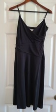 VGUC Ann Taylor LOFT black jersey summer dress, Size 4 Petite
