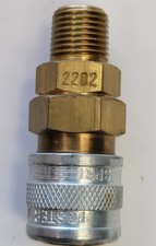 FOSTER 2202 1/8" MALE NPT X 1/8" INDUSTRIAL COUPLER BRASS NIPPLE AIR FITTING