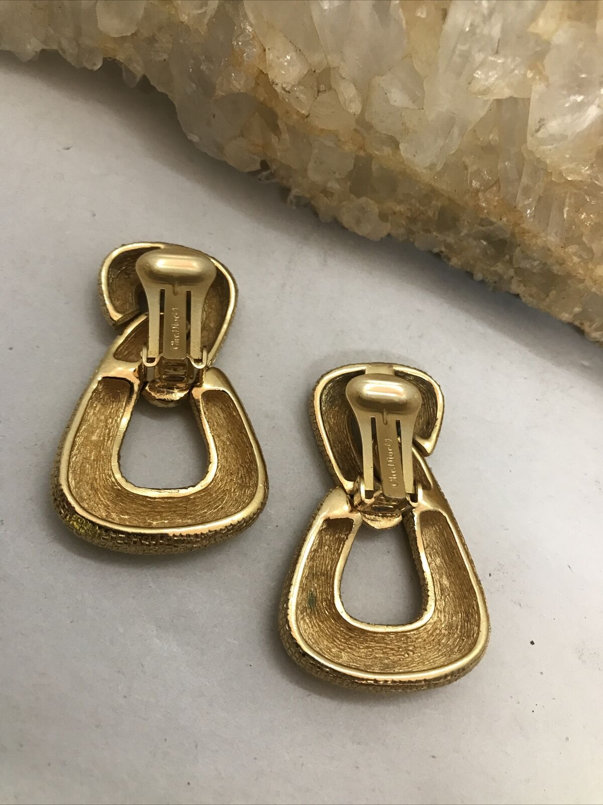 Vintage Christian Dior Unique Clip On Earrings - image 5