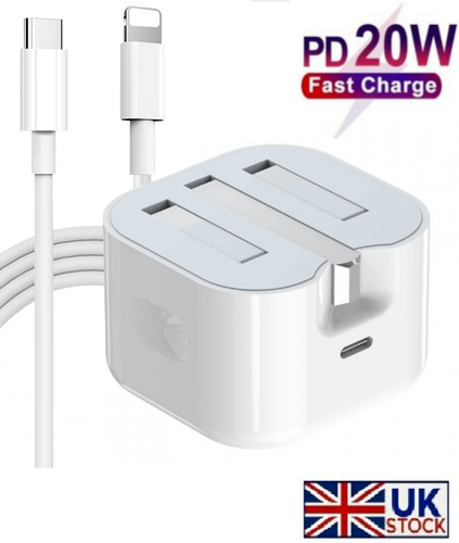 For iPhone 14 13 12 11 Pro Max SE Fast Charge 20W USB-C Plug & Charger Lot Cable - 第 1/25 張圖片