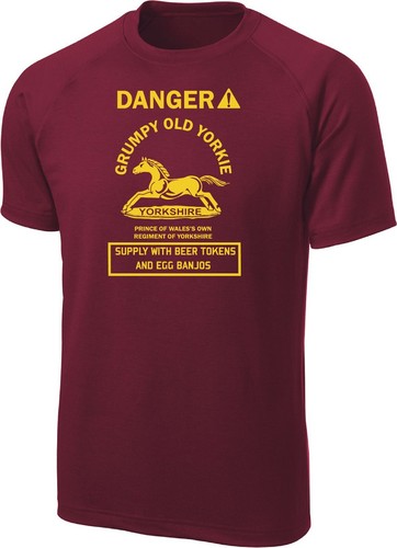 Prince Of Wales's Own Regiment Of Yorkshire, PWO, Grumpy Old Yorkie T-Shirt - Picture 3 of 8