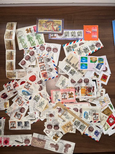 Hundreds of Vintage and old US and International Stamps -- Free Shipping