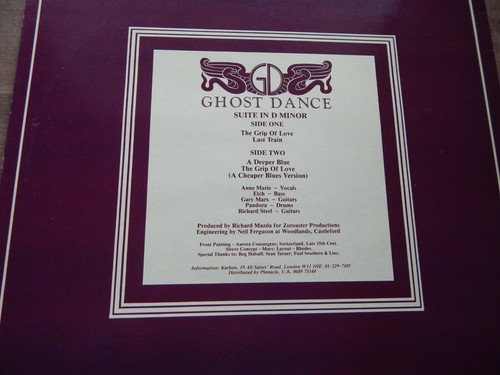 12" Single-GHOST DANCE-The Grip of Love-1986-Karbon-Last Train & Deeper Blue - Picture 3 of 4