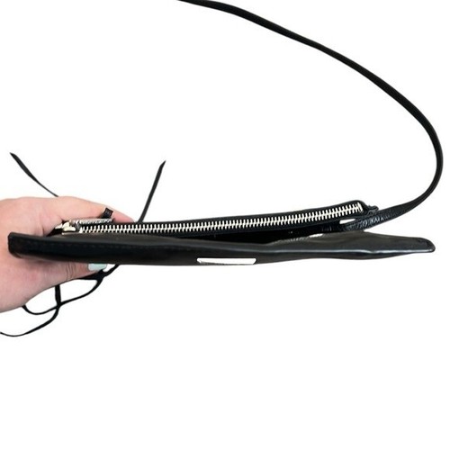 Sac bandoulière Rebecca Minkoff cuir noir pompons créateur bikercore - Photo 9 sur 16