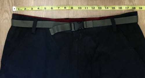 SIDEOUT MEN’S Dark Gray Flat Front Cotton / Nylon Belted Cargo Shorts sz 38 - Picture 7 of 7