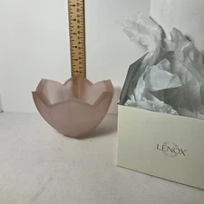 Lenox pink frosted satin finish bowl 4" with box