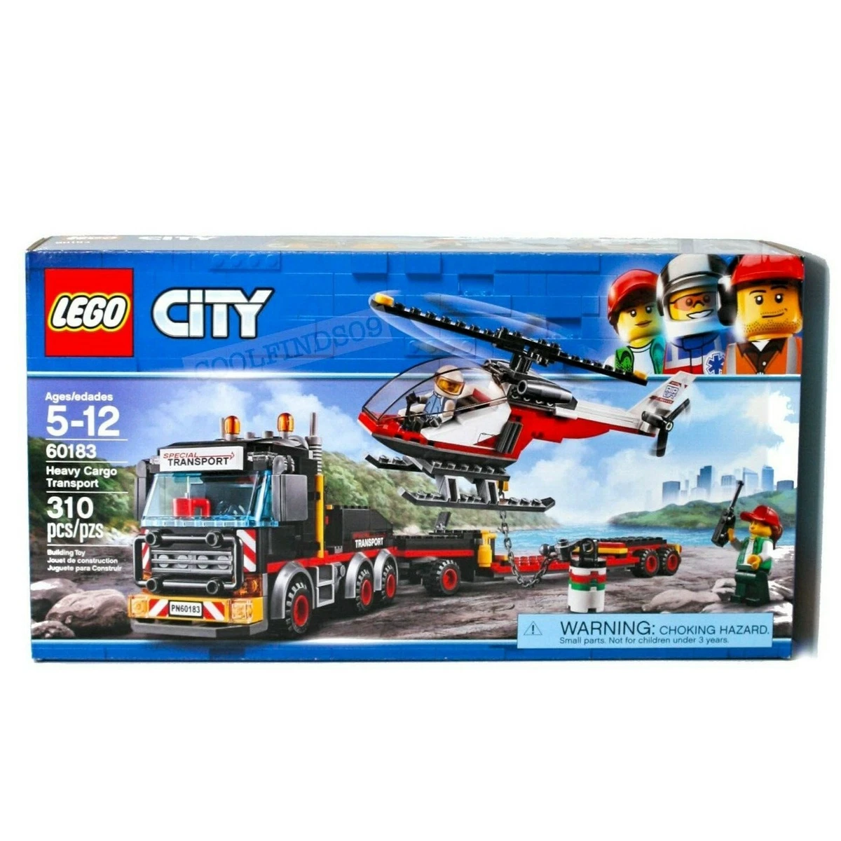 scaring stave regnskyl LEGO City Heavy Cargo Transport 60183 Semi Truck Driver Helicopter Building  Kit | eBay