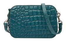 LIEBESKIND BERLIN Croco Luka Crossbody Bag Umhängetasche Tasche Petrol petrol
