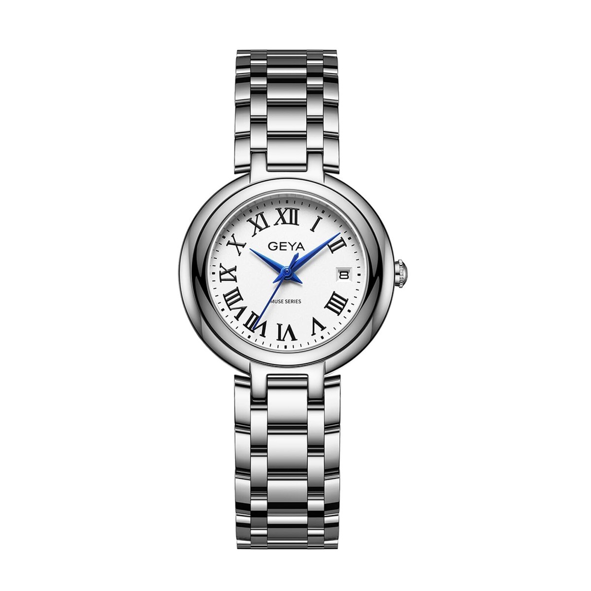 Redhai Luxury Women's Fashion Watch Silver Elegant Stainless Steel
