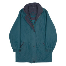Vintage Highlands Womens Shell Coat Green 90s S