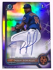 Robert Dominguez 2022 Bowman Chrome Purple Refractor Auto Mets /250 #CPA-RD