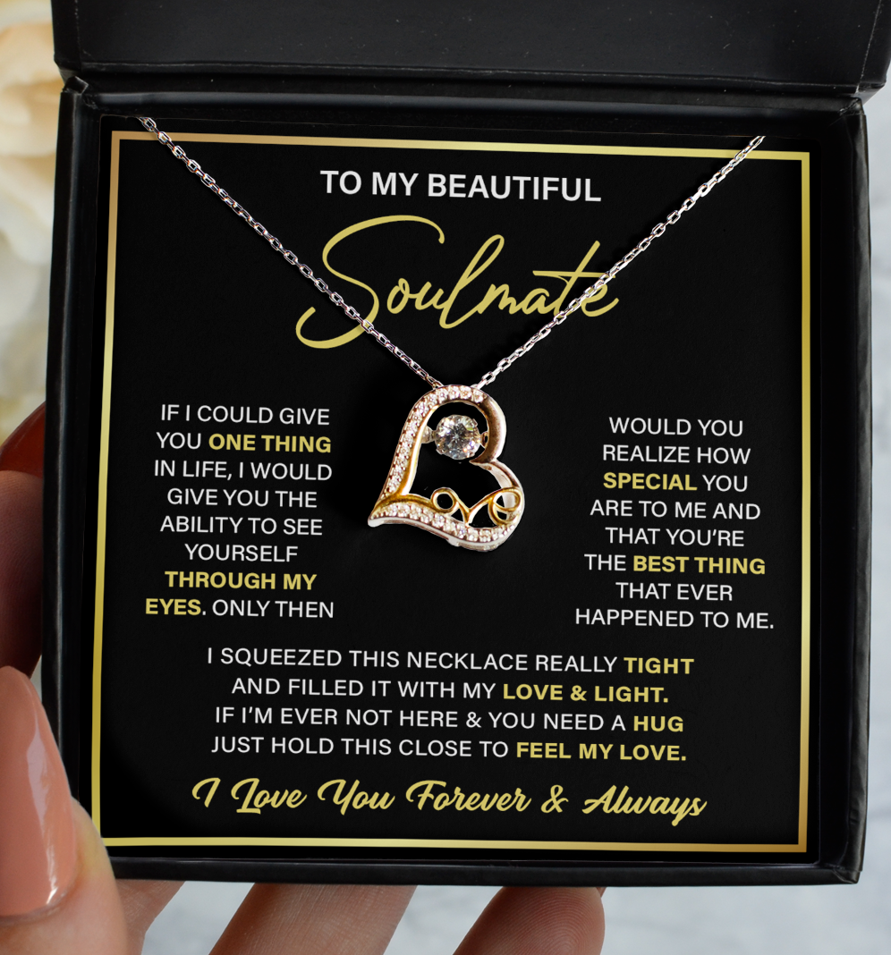 To My Soulmate Necklace Valentine Gift For Girlfriend Wife Love Dancing  Necklace | Ebay