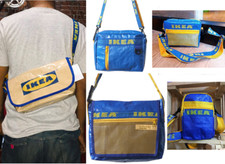 Borsa a tracolla Ikea corpo incrociato uomo donna viaggio shopping regalo nuova idea rifatta