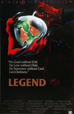 Legend movie poster  : Tom Cruise, Mia Sara, Ridley Scott  : 11 x 17 inches 