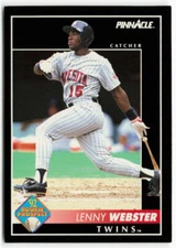 1992 Lenny Webster Pinnacle - Minnesota Twins