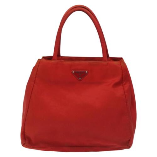 PRADA Hand Bag Nylon Red Auth BD335 - Picture 2 of 23