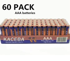 60 pack AAA Batteries Extra Heavy Duty 1.5v. 60 Pack Wholesale Bulk Lot