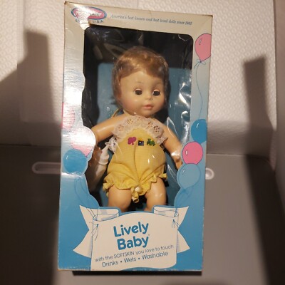Vintage 11.5'' DOLL Horsman LOVELY BABY Drinks Wets Washable Style style 04352