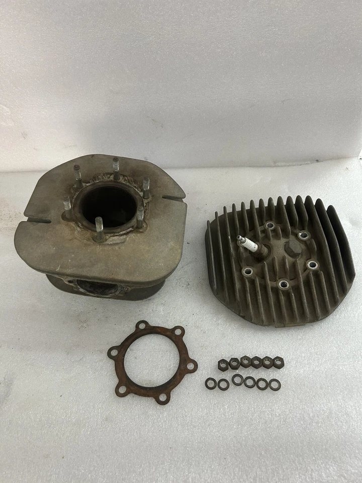 1975 1976 Kawasaki KT 250 Trials KT250 Cylinder And Head Standard Bore Oem AHRMA Foto 2 de 4