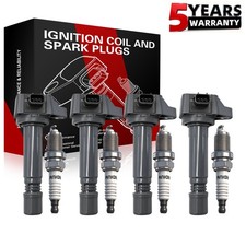 4PCS High Performance Ignition Coil &Spark Pl...