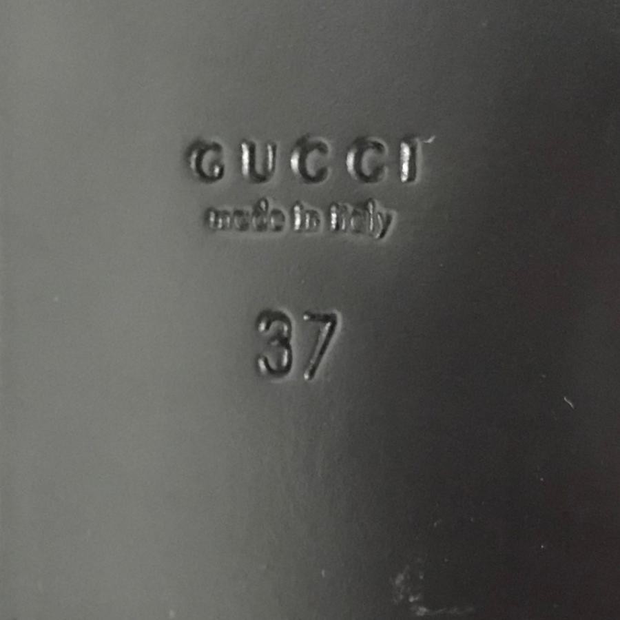 GUCCI Women's Bit Leather Loafers Dress Shoes Size:37/JP:24 Navy 141153K Authen thumbnail 9